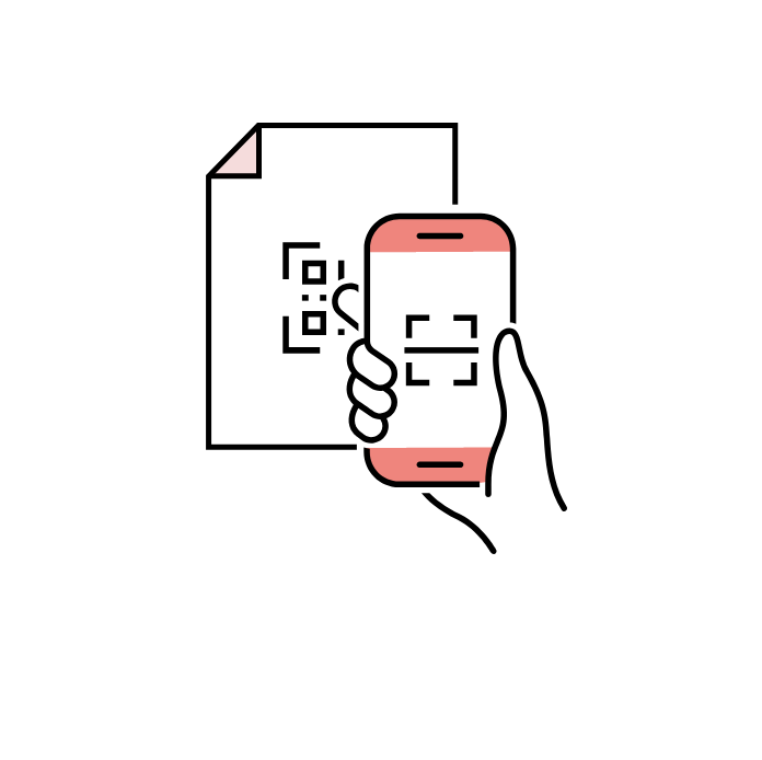 店頭でもらえるチラシのQRコードから応募